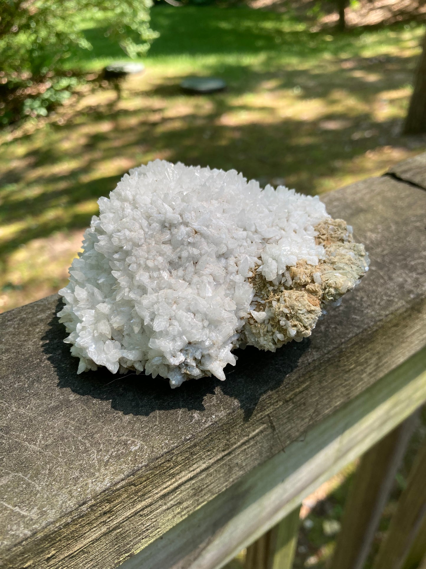 White Dogtooth Calcite Cluster
