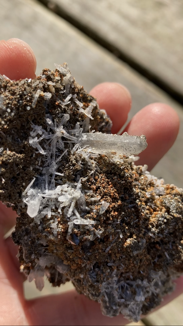Needle Quartz & Siderite Specimen