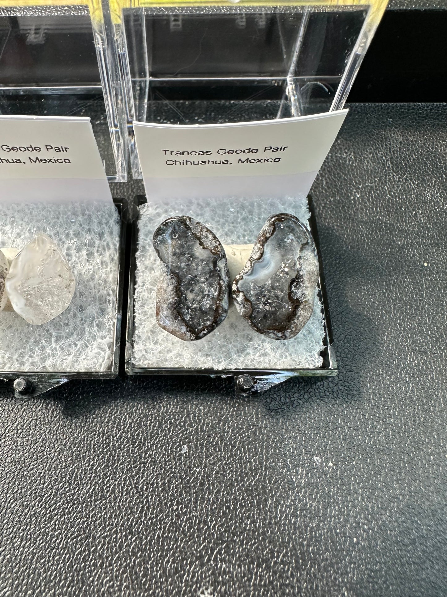 1 Micro Trancas Geode Pair Labeled & In Perky Box- Random Pick