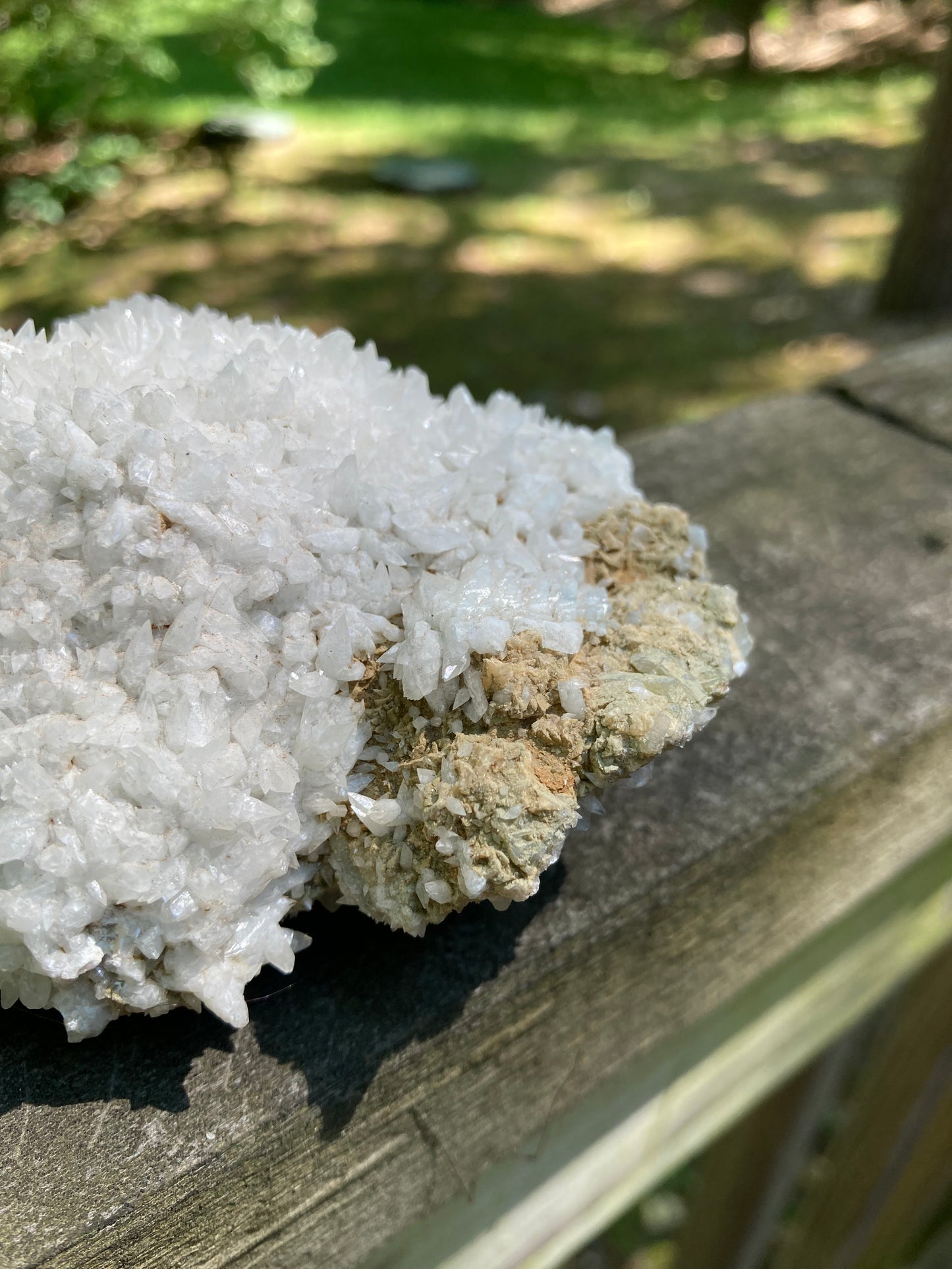 White Dogtooth Calcite Cluster