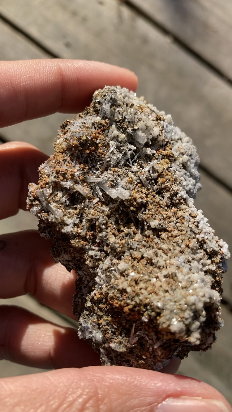 Needle Quartz & Siderite Specimen