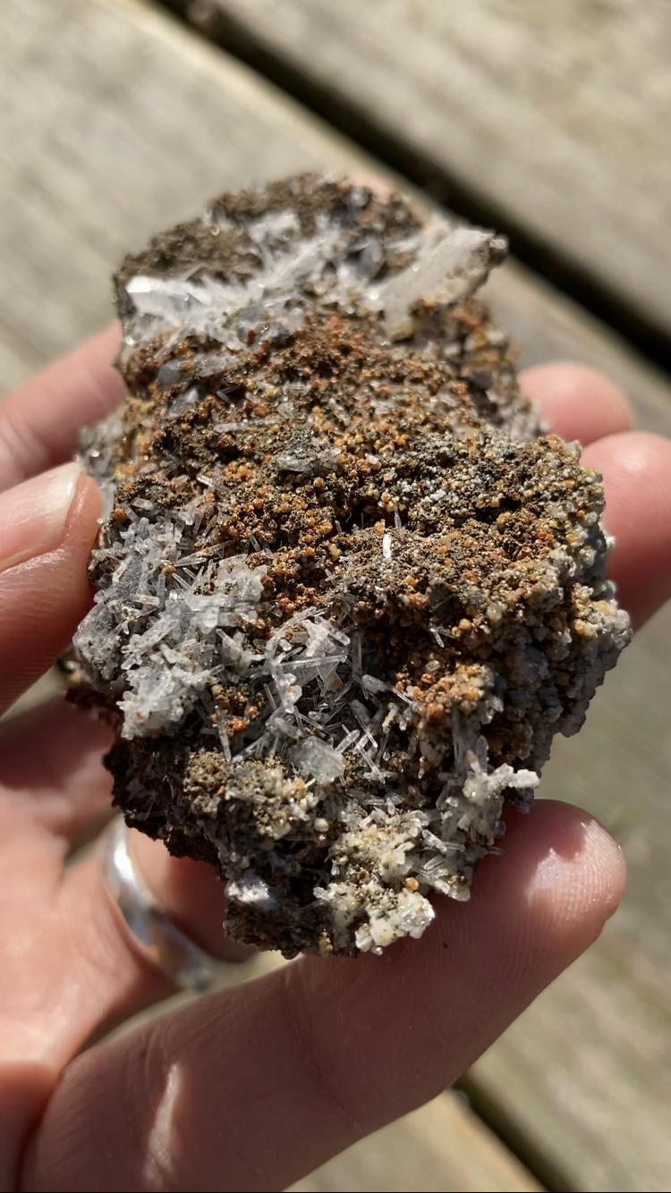 Needle Quartz & Siderite Specimen
