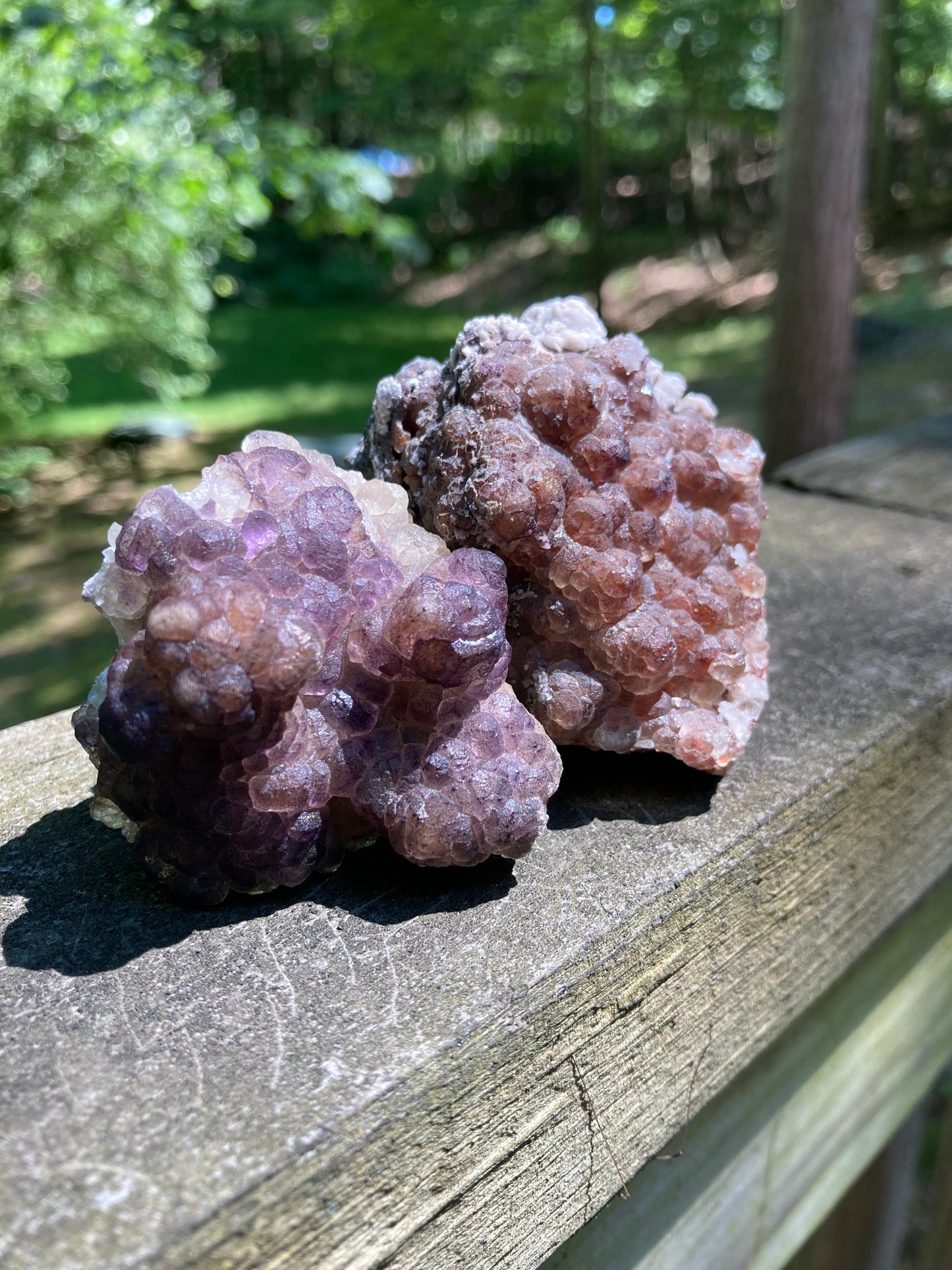 Botryoidal Fluorite Specimen Pair (2)