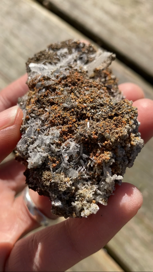 Needle Quartz & Siderite Specimen