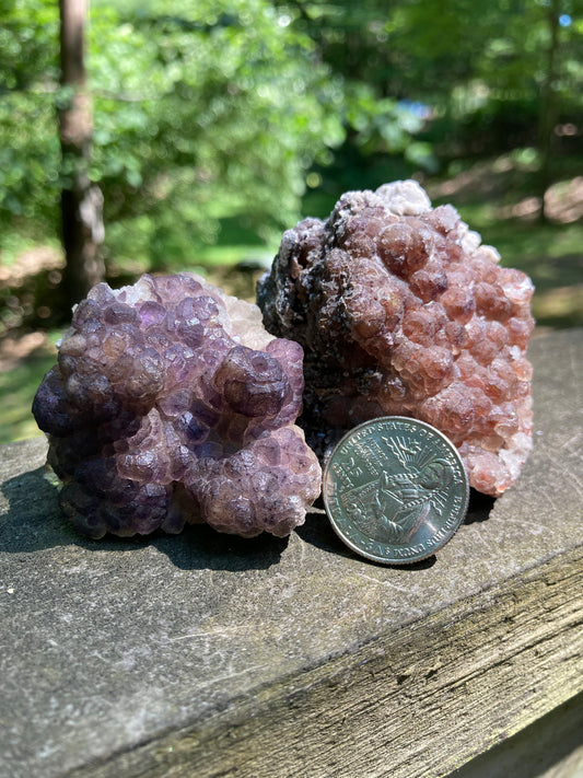 Botryoidal Fluorite Specimen Pair (2)